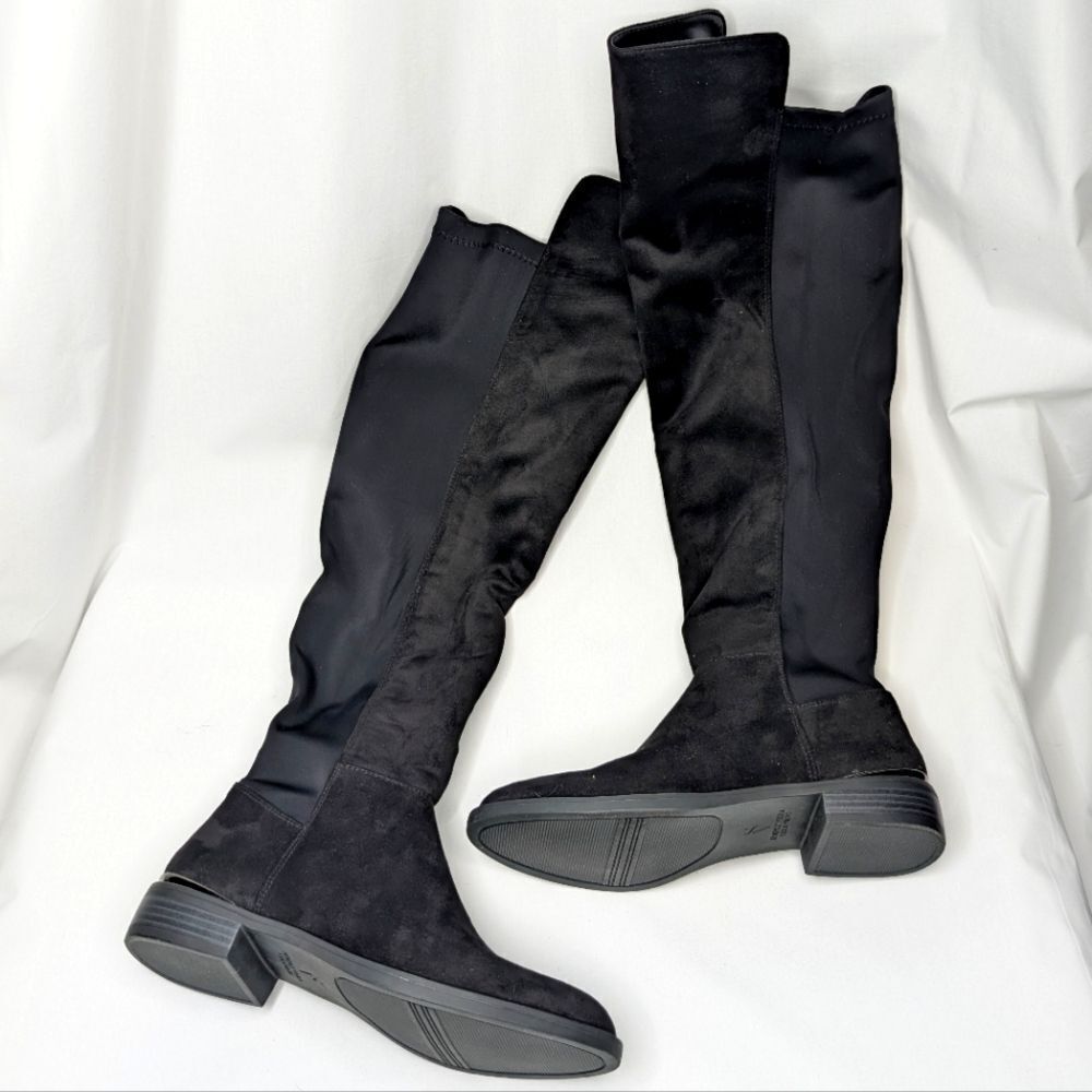 Simply Vera Vera Wang Florence Women's Over The Knee Boots Black Suede